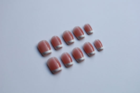 Soft French- Handmade luxury✨ Press on Nails