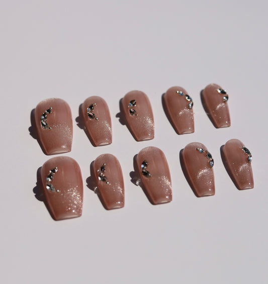 Crystal Moon Press-On Nails Handmade Luxury ✨Press-On Nails